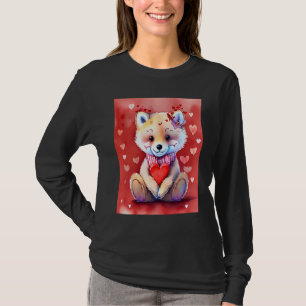 Valentinstag Liebesherz Fuchs Teddy Freundin Fi T-Shirt