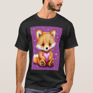 Valentinstag Liebesherz Fuchs Teddy Freundin Fi T-Shirt