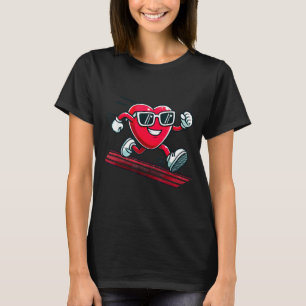 Valentinstag Liebesherz Läufer Track Laufen T-Shirt