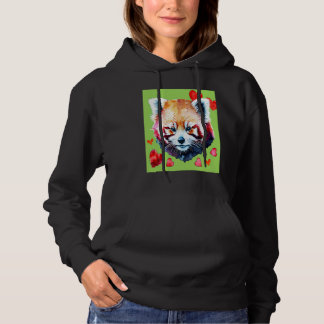 Valentinstag Liebesherz Roter Panda Freundin Fi Hoodie