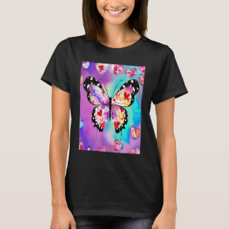 Valentinstag Liebesherz Schmetterling Freundin Ver T-Shirt