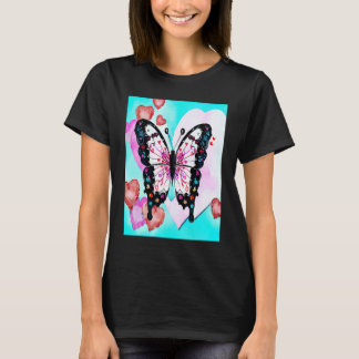 Valentinstag Liebesherz Schmetterling Freundin Ver T-Shirt