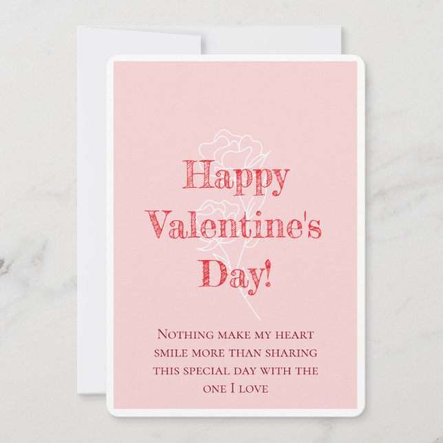 Valentinstag-Liebeskarte Feiertagskarte (Vorderseite)