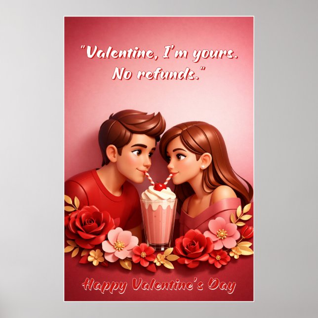 Valentinstag-Liebeszitat-Plakat  Poster (Vorne)