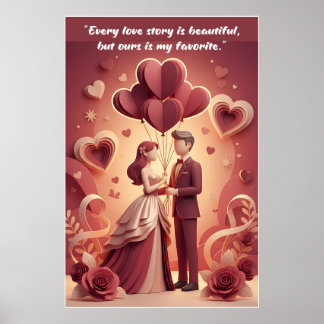 Valentinstag-Liebeszitat-Plakat Poster