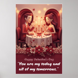 Valentinstag-Liebeszitat-Plakat Poster
