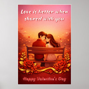 Valentinstag-Liebeszitat-Plakat Poster
