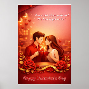 Valentinstag-Liebeszitat Poster