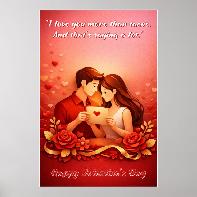 Valentinstag-Liebeszitat Poster (Vorne)