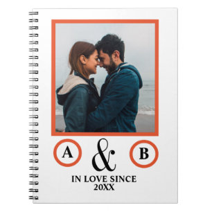 Valentinstag Liebhaber von ein paar Monogramm-Plat Notizblock