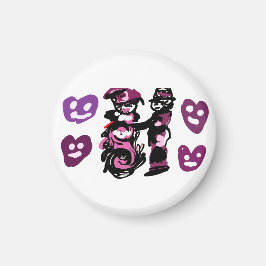 Valentinstag lila Liebe  Magnet