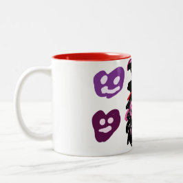 Valentinstag lila Liebe  Zweifarbige Tasse