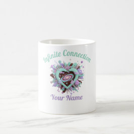 Valentinstag & Lila und Türkis personalisierter Be Kaffeetasse