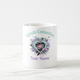 Valentinstag & Lila und Türkis personalisierter Be Kaffeetasse