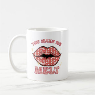 Valentinstag Lippen Kuss Lass mich schmelzen Kaffeetasse