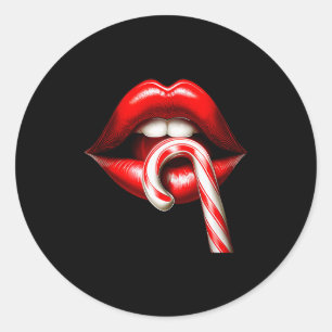 Valentinstag Lippen Küsse Valentinstag Lustiger Zu Runder Aufkleber