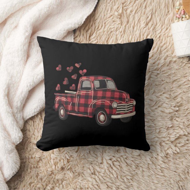 Valentinstag LKW Funny Buffalo Kariert Leopard Kissen (Decke)
