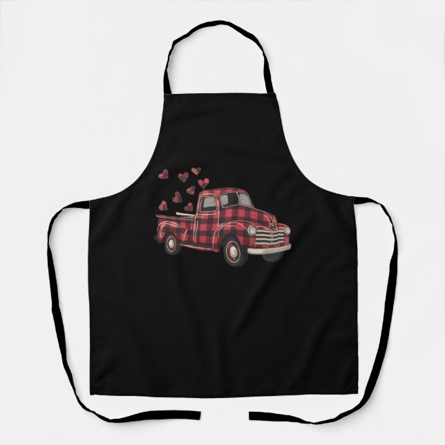 Valentinstag LKW Funny Buffalo Kariert Leopard Schürze (Vorderseite)