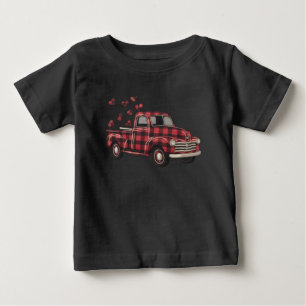 Valentinstag LKW Lustig Büffel Kariert Leopard Baby T-shirt