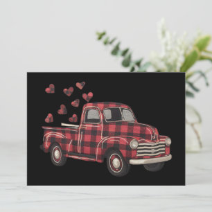 Valentinstag LKW Lustig Büffel Kariert Leopard Feiertagskarte