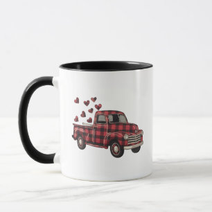 Valentinstag LKW Lustig Büffel Kariert Leopard  Tasse
