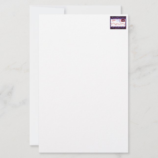Valentinstag Luftpost Schreibwaren Briefpapier (Vorderseite)