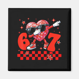 Valentinstag lustig 67 dab Disco-Herz-Meme-Jungs Magnet