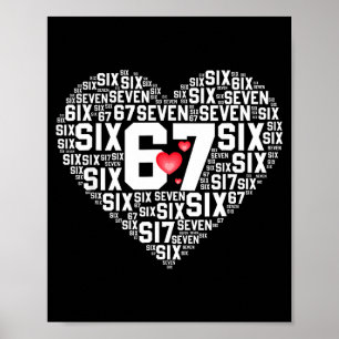 Valentinstag Lustig 67 Meme Sechs Sieben 6 7 Valen Poster