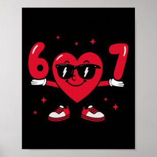 Valentinstag Lustig 67 Meme Six Seven 6 7 Valent Poster