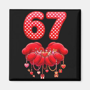 Valentinstag Lustig 67 Sechs Sieben Valentinsherz  Magnet