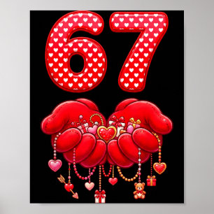 Valentinstag Lustig 67 Sechs Sieben Valentinsherz Poster