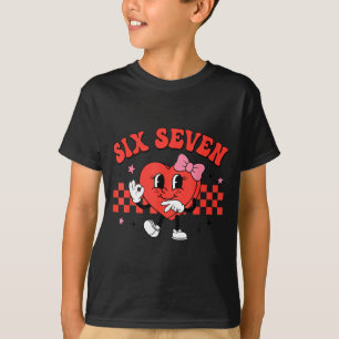 Valentinstag Lustig Sechs Sieben Herz Schleife Mem T-Shirt