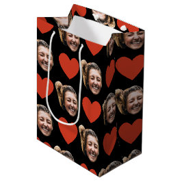 Valentinstag Lustige benutzerdefinierte Gesichts-F Mittlere Geschenktüte