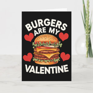 Valentinstag Lustige Burger sind mein Valentin Val Karte