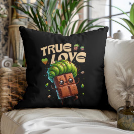 Valentinstag lustige kawaii pistachio Schokolade Kissen