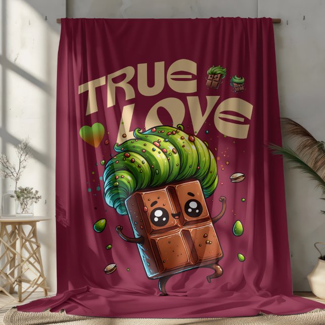 Valentinstag lustige kawaii pistachio Schokolade Sherpadecke (Von Creator hochgeladen)