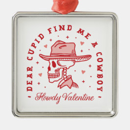Valentinstag lustiger Cowboy Land ästhetisch rot Ornament Aus Metall