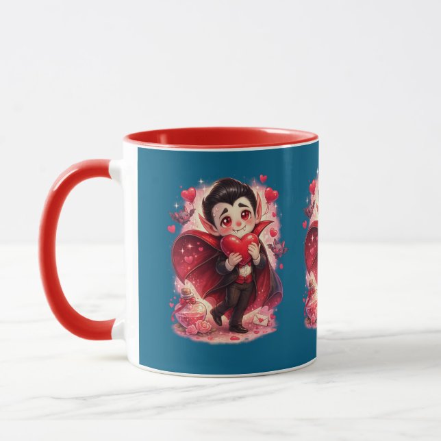 Valentinstag Lustiger Dracula Becher  Tasse (Links)