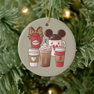 Valentinstag Lustiger Latte Kaffee Liebhaber Keramik Ornament