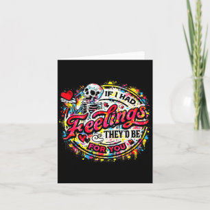 Valentinstag Lustiges Skelett Dunkle Romantik Humo Karte