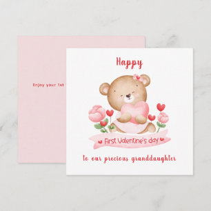 Valentinstag Mädchen rosa Valentinstag Tageskarte Karte