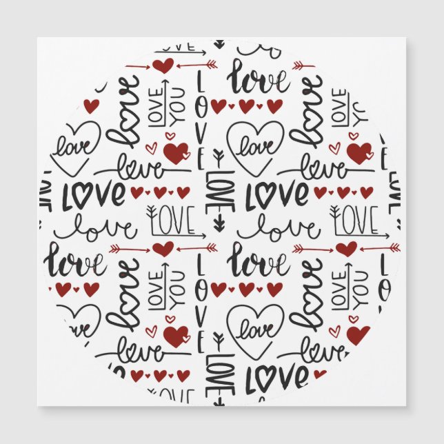 Valentinstag Magnetkarte (Vorderseite)