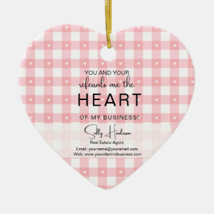 Valentinstag-Makler-Tags Ihre Empfehlungen sind Keramik Ornament