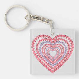 Valentinstag Mandala Herzbewegungsnachricht Schlüsselanhänger