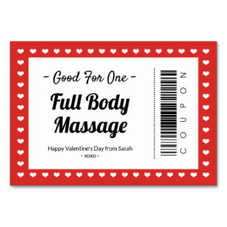 Valentinstag Massage Liebe Coupon Coupon Geschenk Tischnummer
