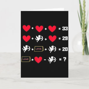 Valentinstag-Math-Gleichungen-Shirt für Mathe-Lehr Karte