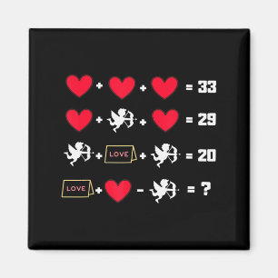 Valentinstag-Mathe-Gleichungen-Shirt für Mathe-Leh Magnet