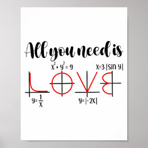 Valentinstag-Mathematik-Humor für Lehrer Schüler Poster