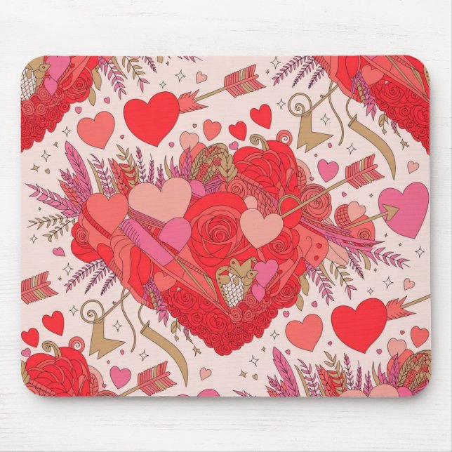 Valentinstag-Mausepad | Romantisch Mousepad (Vorne)