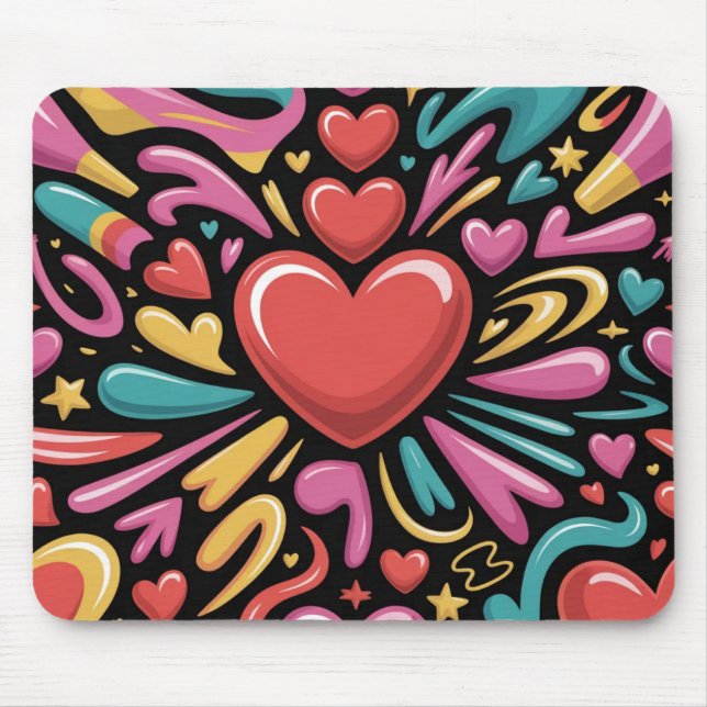 Valentinstag-Mauspad | Romantisch Mousepad (Vorne)